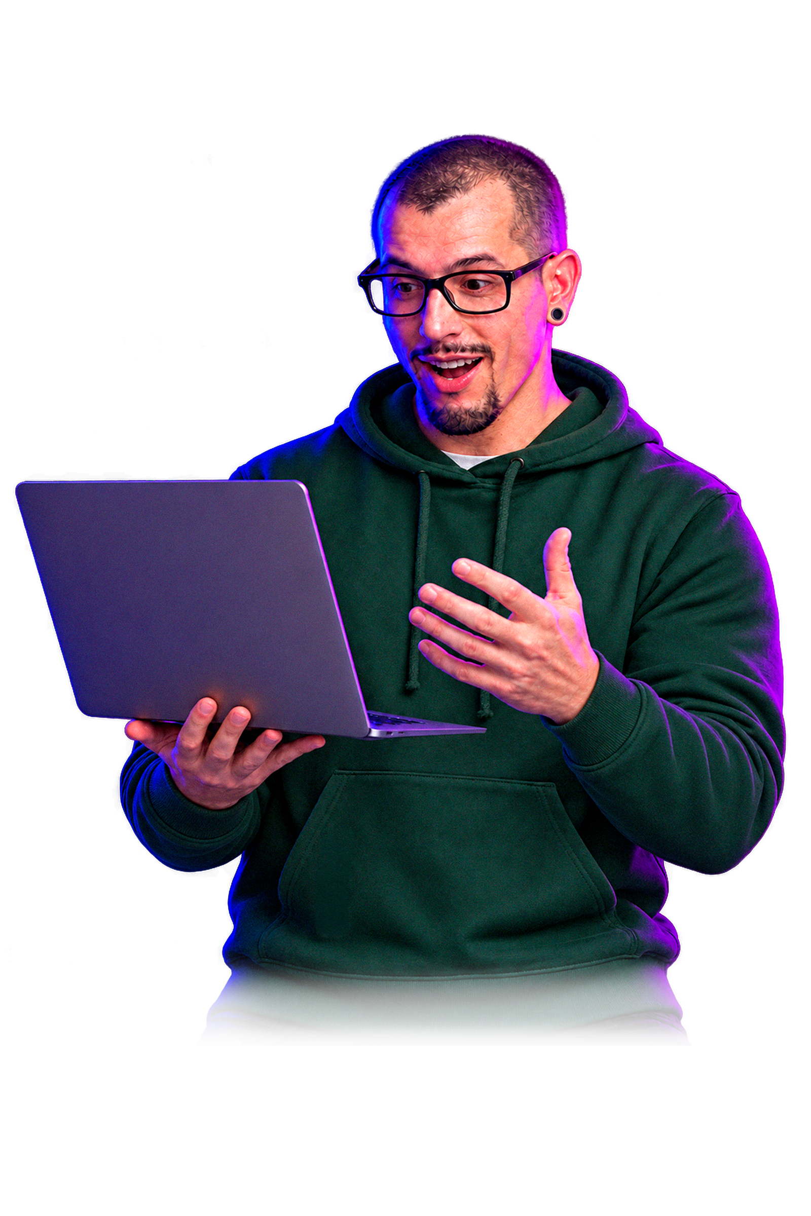Carlos Novak com notebook